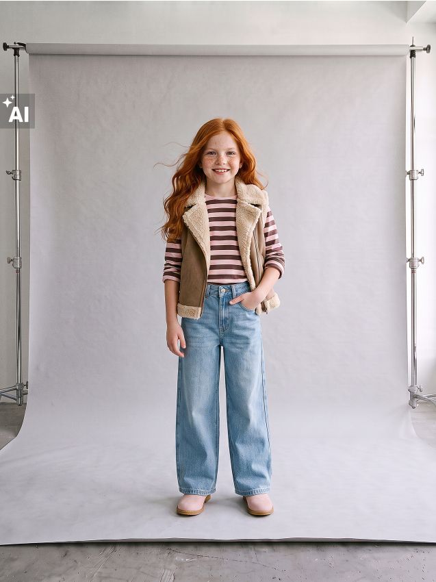 Sinsay - Blugi wide leg cu efect prespălat - albastru