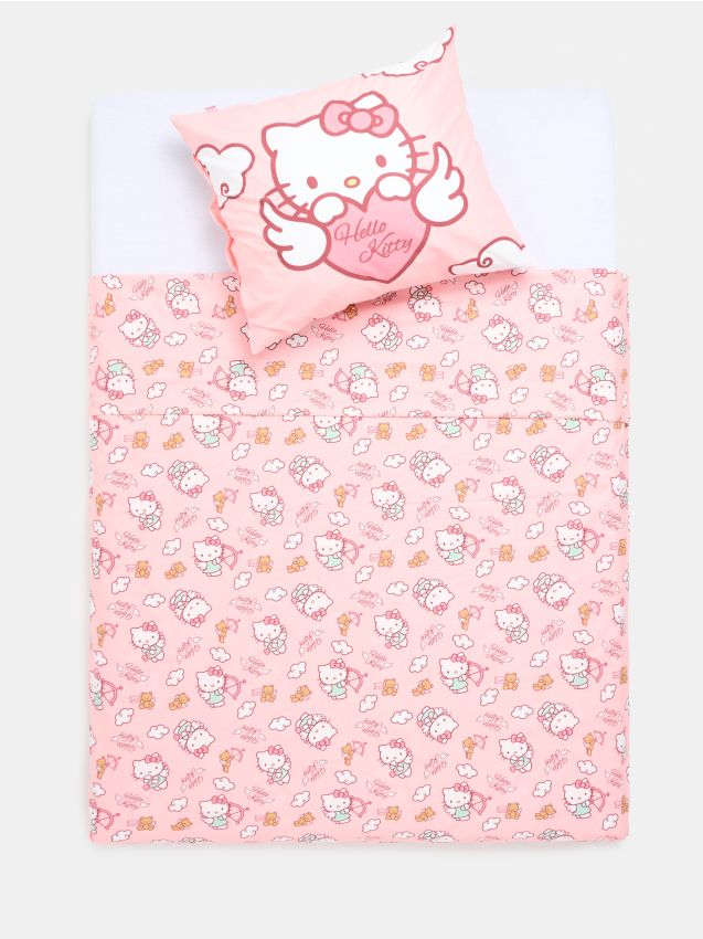 Sinsay - Komplet bawełnianej pościeli Hello Kitty - różowy