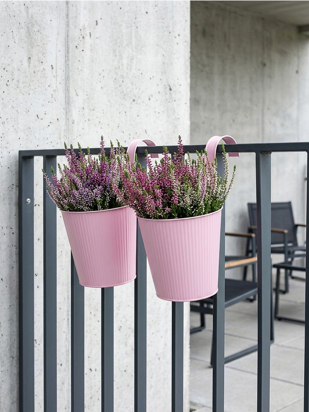 Sinsay - Ghiveci pentru agățat pe balustradă - roz-pastel