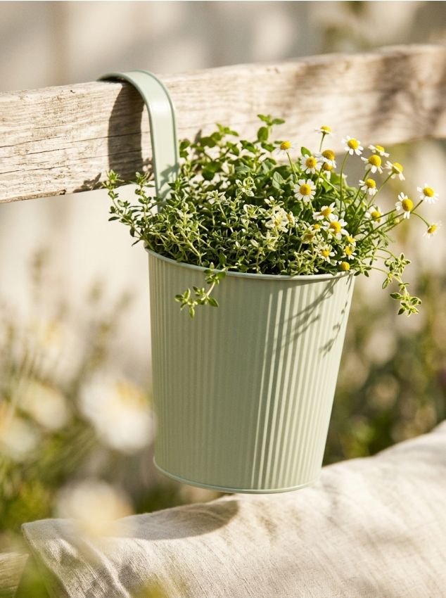 Sinsay - Ghiveci pentru agățat pe balustradă - verde-pal