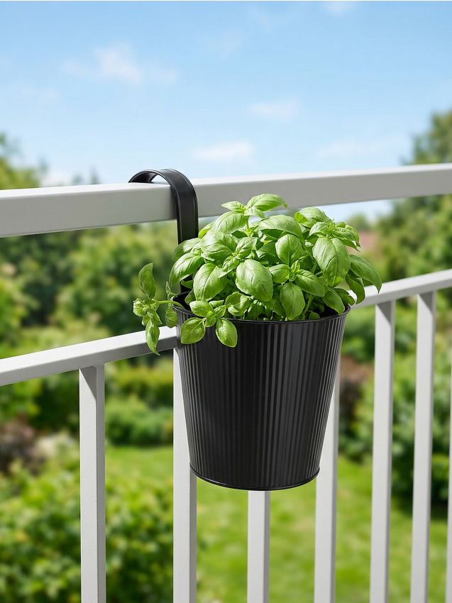 Sinsay - Ghiveci pentru agățat pe balustradă - negru