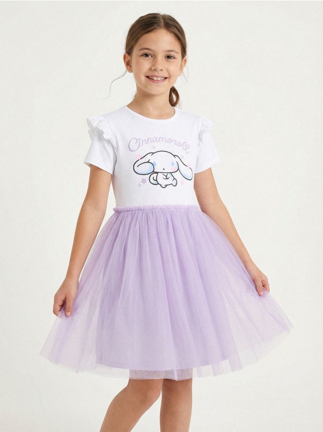 Sinsay - Sukienka babydoll z nadrukiem Cinnamoroll - wielobarwny