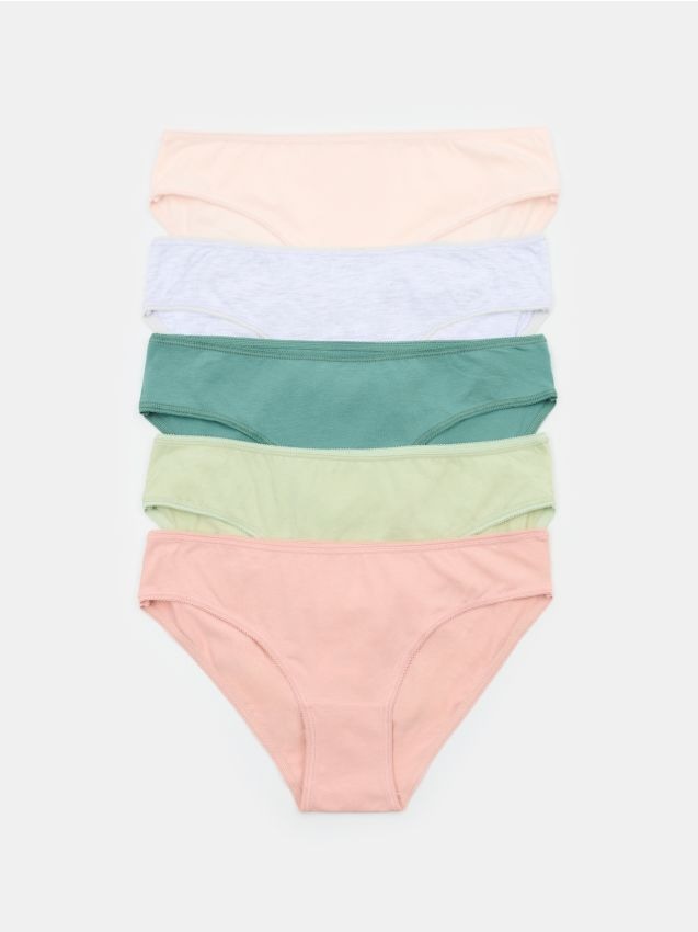 Sinsay - Bawełniane majtki 5 pack - wielobarwny