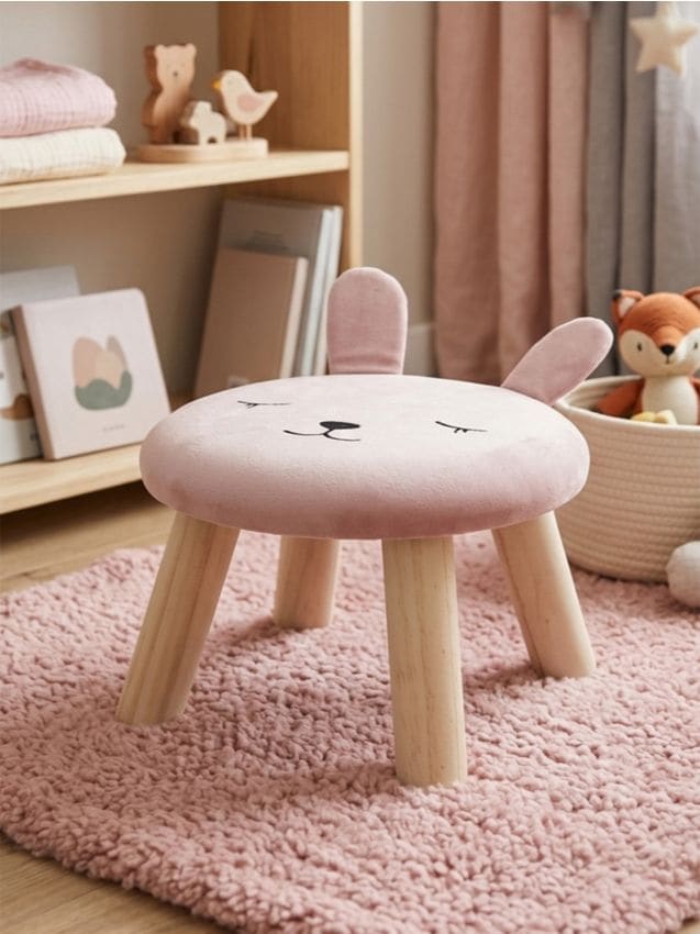 Sinsay - Scaun cu motiv de iepuraș - roz-pastel