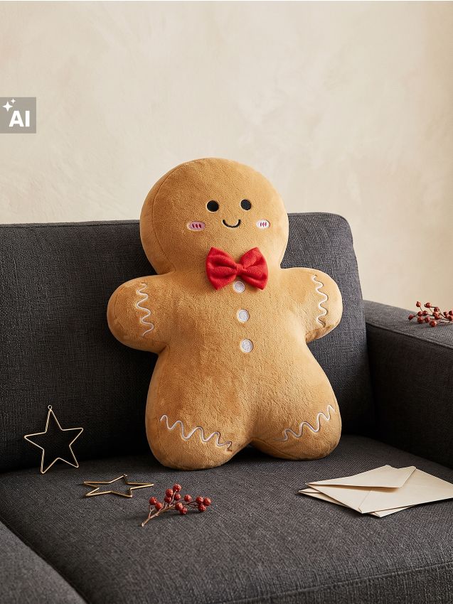 Sinsay - Pernă decorativă în formă de omuleț din turtă dulce - multicolor
