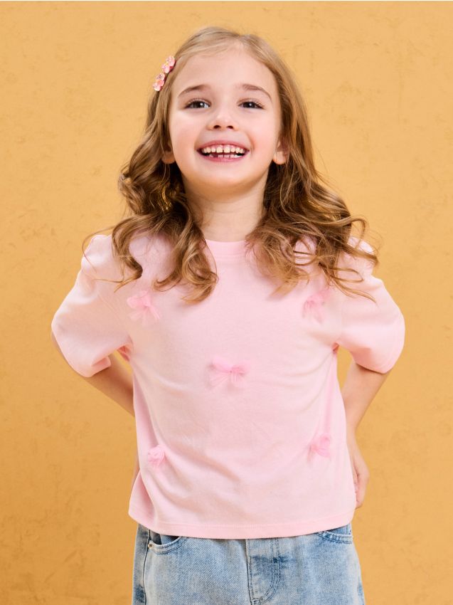 Sinsay - Tricou din bumbac - roz