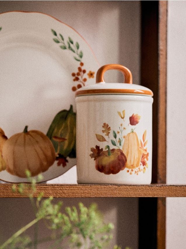Sinsay - Recipient ceramic pentru alimente cu motiv de dovleac - multicolor