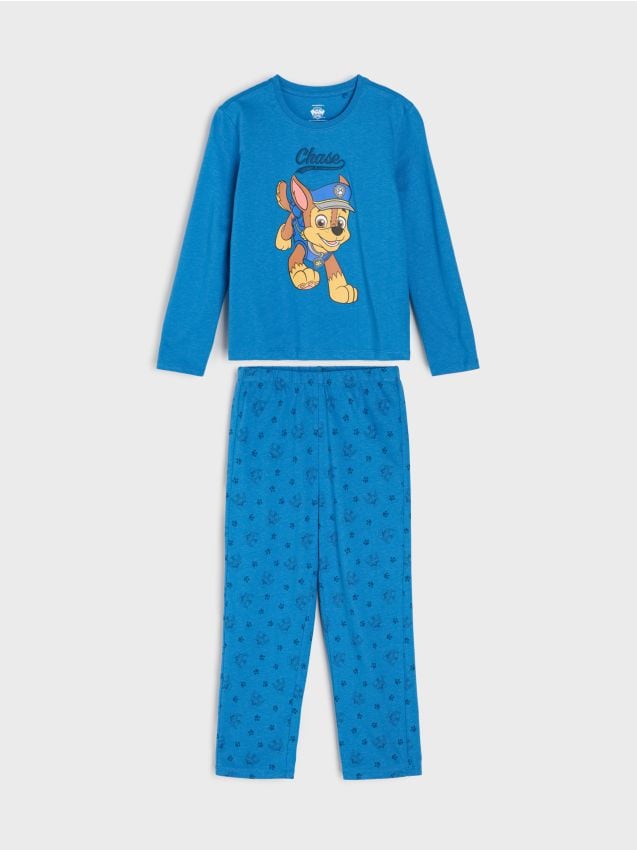 Sinsay - Pijama din bumbac în două piese cu imprimeu PAW Patrol - light blue