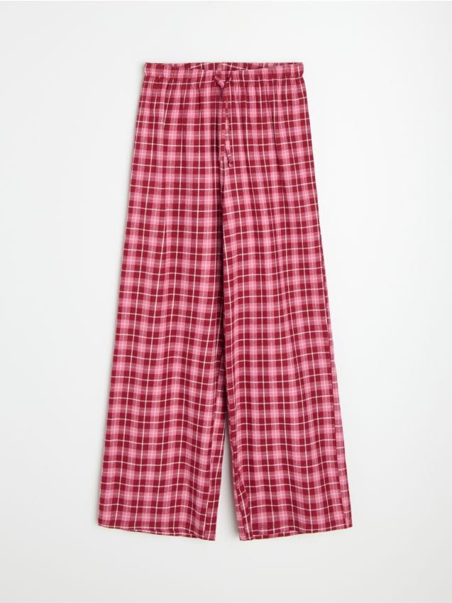 Sinsay - Pantaloni de pijama din bumbac - violet
