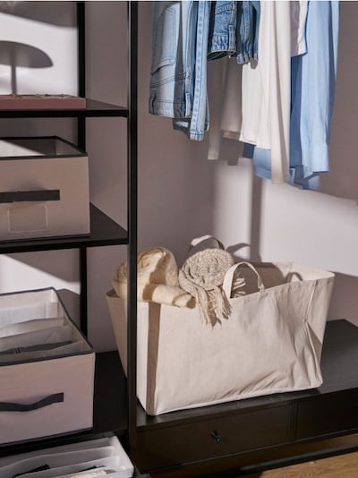 Borsa in tessuto con manici