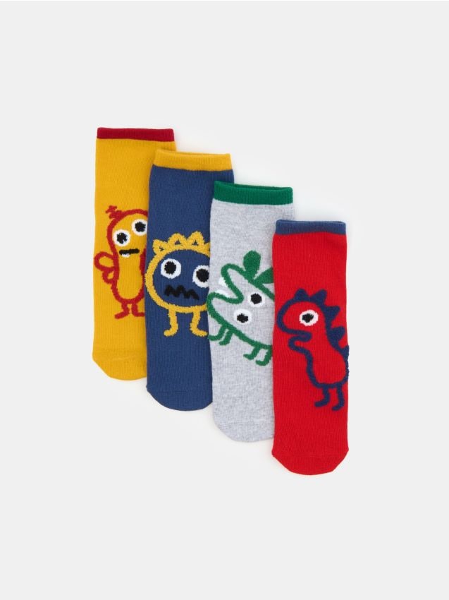 Sinsay - Skarpetki 4 pack - wielobarwny