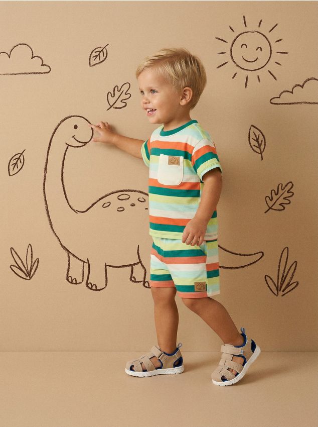 Sinsay - Tricou din bumbac în dungi - multicolor