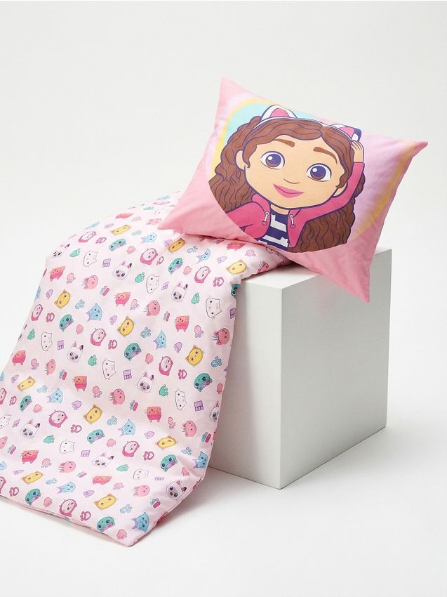 Sinsay - Set cu lenjerie de pat Gabbys Dollhouse - roz