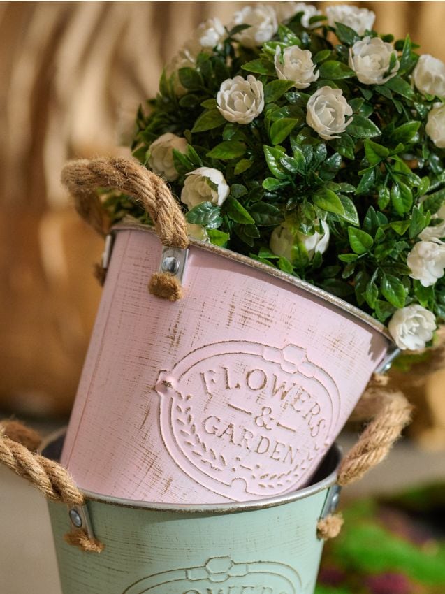 Sinsay - Ghiveci metalic - roz-pastel