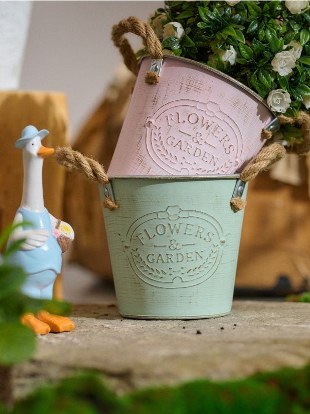 Sinsay - Ghiveci metalic - verde-pal