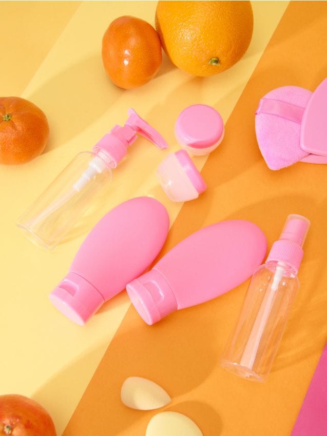 Sinsay - Set de sticle de călătorie 6 pack - roz