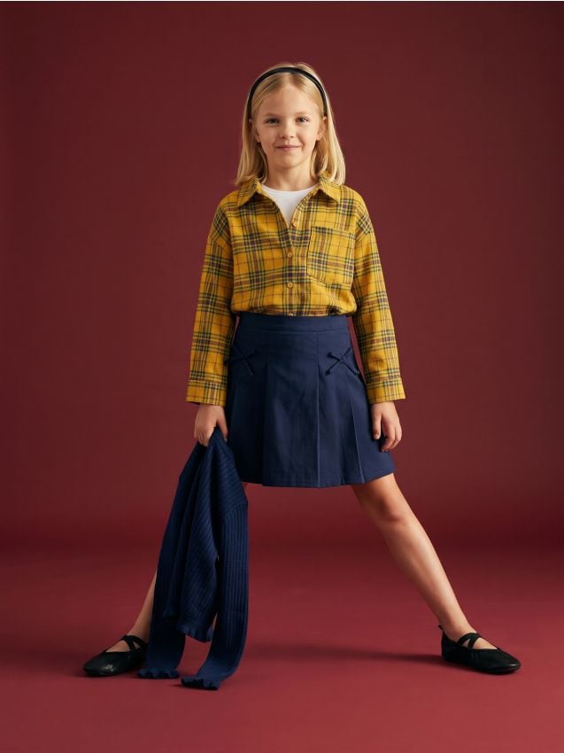 Sinsay - Cămașă flanelată din bumbac în carouri - multicolor