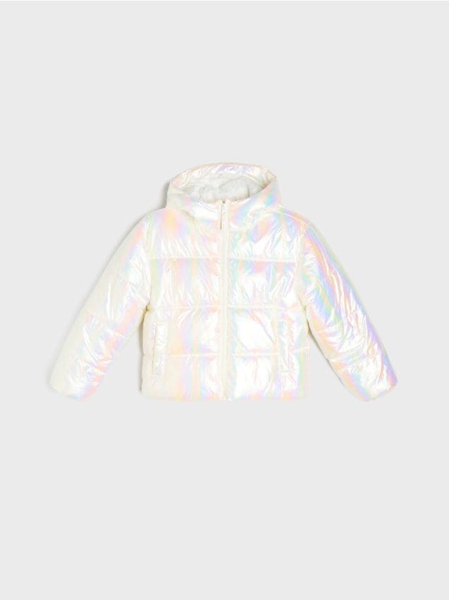 Sinsay - Jachetă puffer lucioasă cu glugă - multicolor