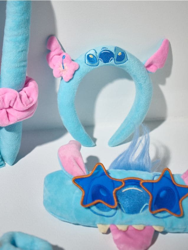 Sinsay - Set cosmetic: manșete pentru încheietură și bentiță de păr Lilo & Stitch - light blue