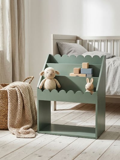 Knjižna polica z valovitim robom