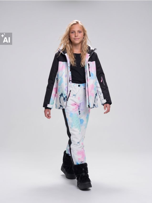 Sinsay - Pantaloni de schi cu bretele - multicolor