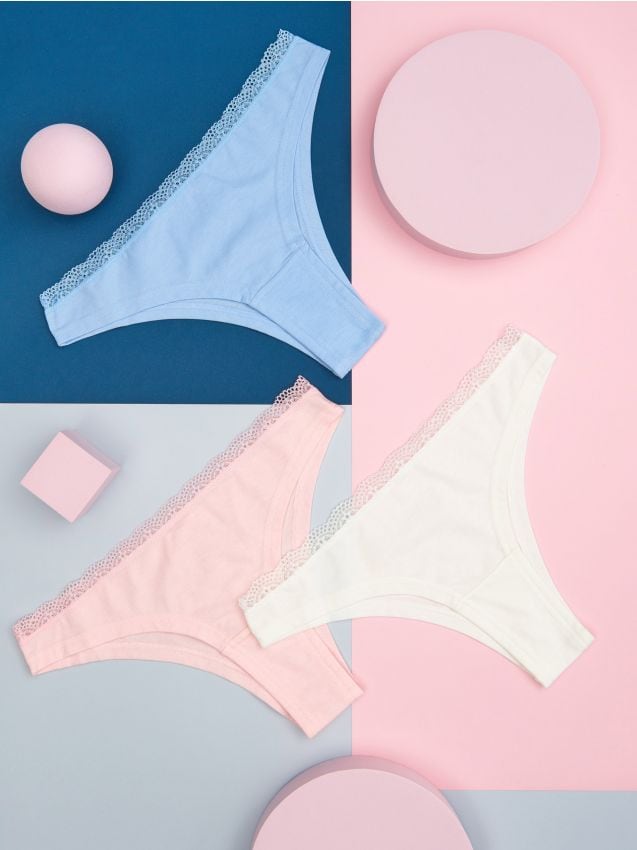 Sinsay - Majtki brazyliany 3 pack - wielobarwny