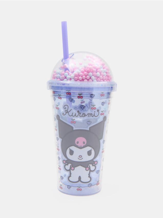 Sinsay - Cană cu capac și pai Kuromi - multicolor