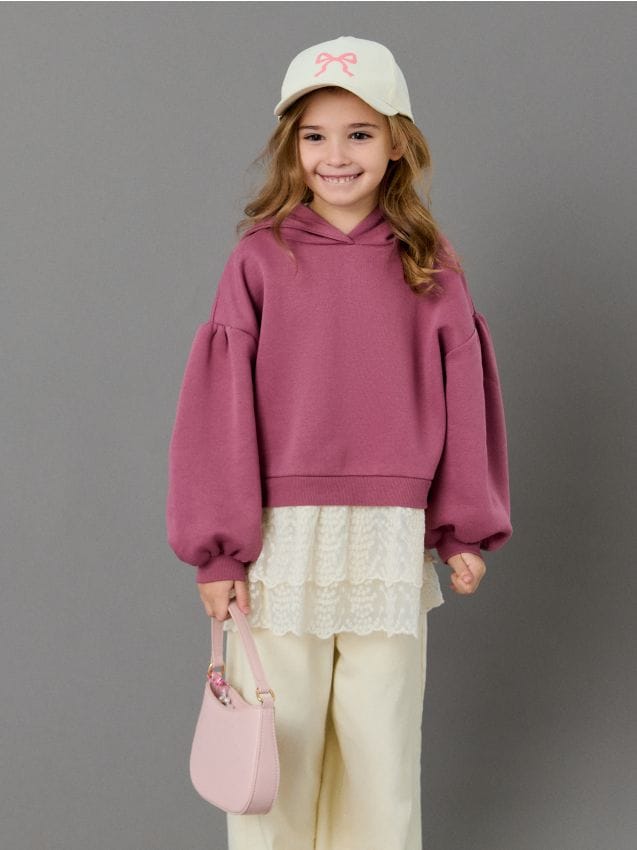 Sinsay - Hanorac tip hoodie - roz-pudră