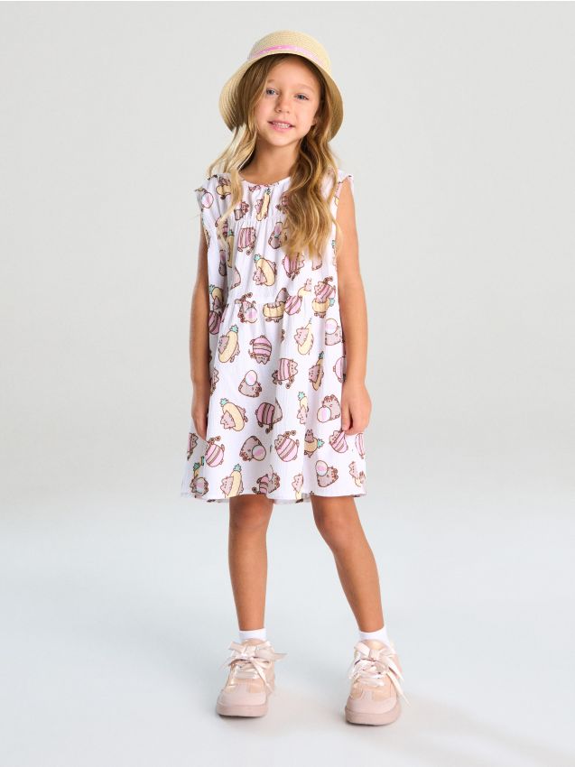 Sinsay - Rochie babydoll Pusheen the Cat - roz-pastel