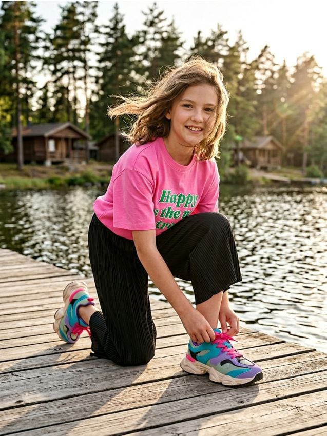 Sinsay - Tricou din bumbac cu inscripție - roz