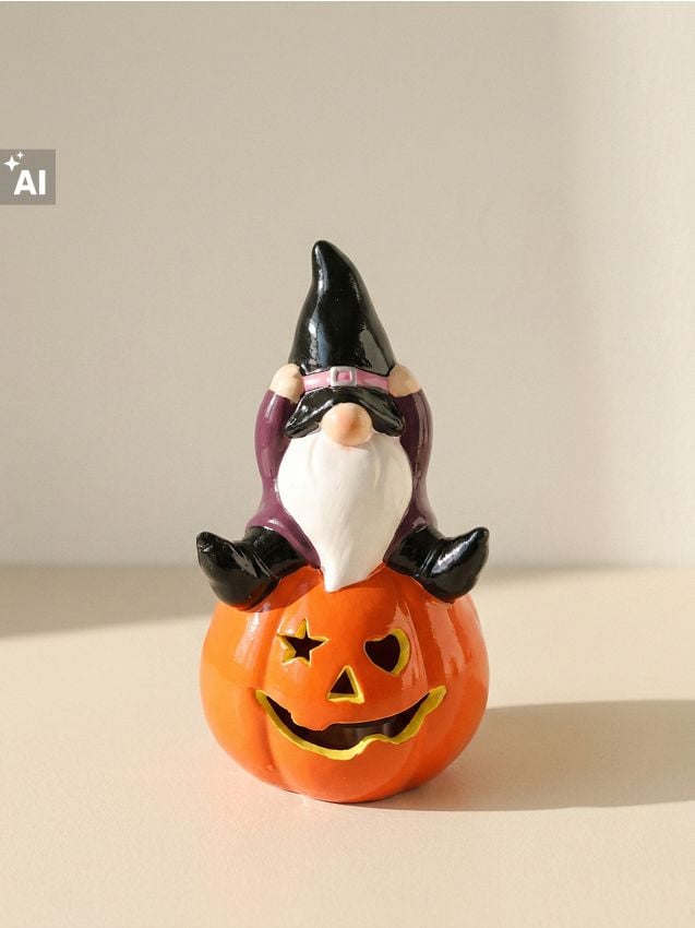Sinsay - Decorațiune LED de Halloween în formă de spiriduș pe dovleac - multicolor