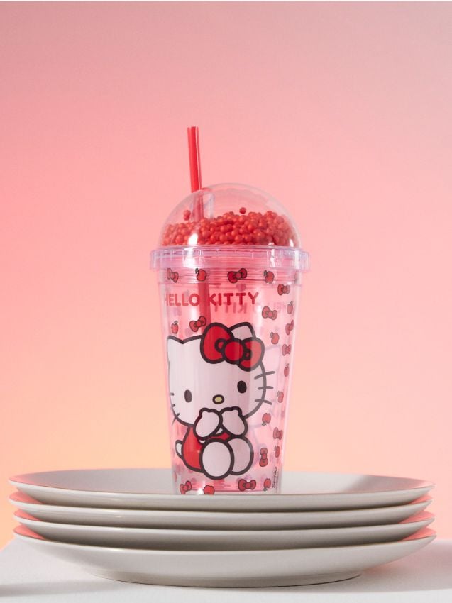 Sinsay - Cană cu capac și pai Hello Kitty - multicolor