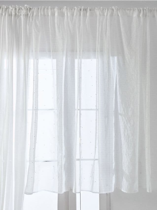 Sinsay - Záclona s dekoratívnymi perlami - biela