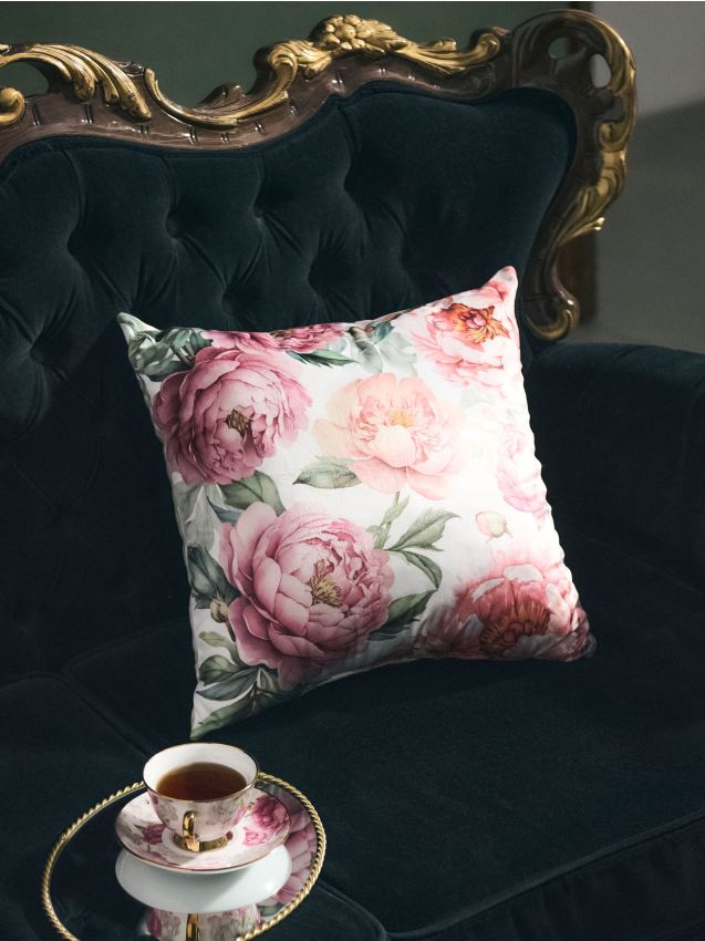 Sinsay - Pernă decorativă cu motiv de bujor - multicolor