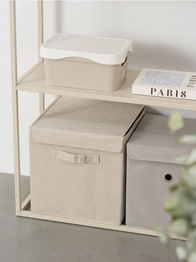 Sinsay - Úložná krabica s vekom - krémová