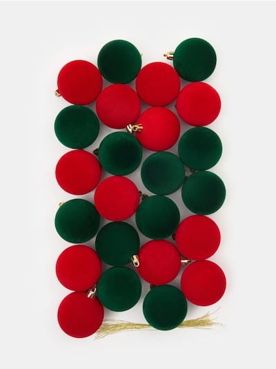 Božične kroglice z baršunastim premazom 24 pack