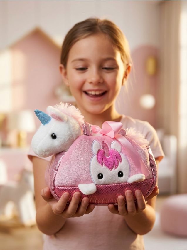 Sinsay - Jucărie de pluș unicorn în geantă - roz