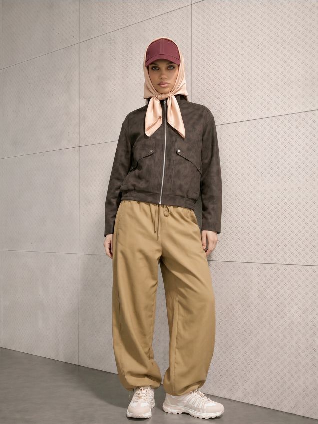 Sciarpa Sottile in Maglia Morbida - beige