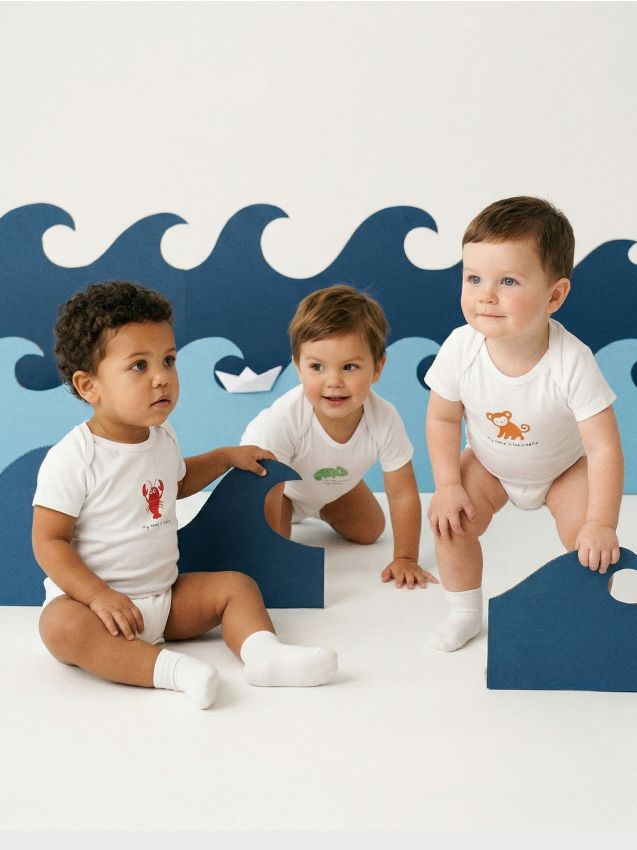 Sinsay - Body din bumbac cu imprimeu animale 4 pack - alb