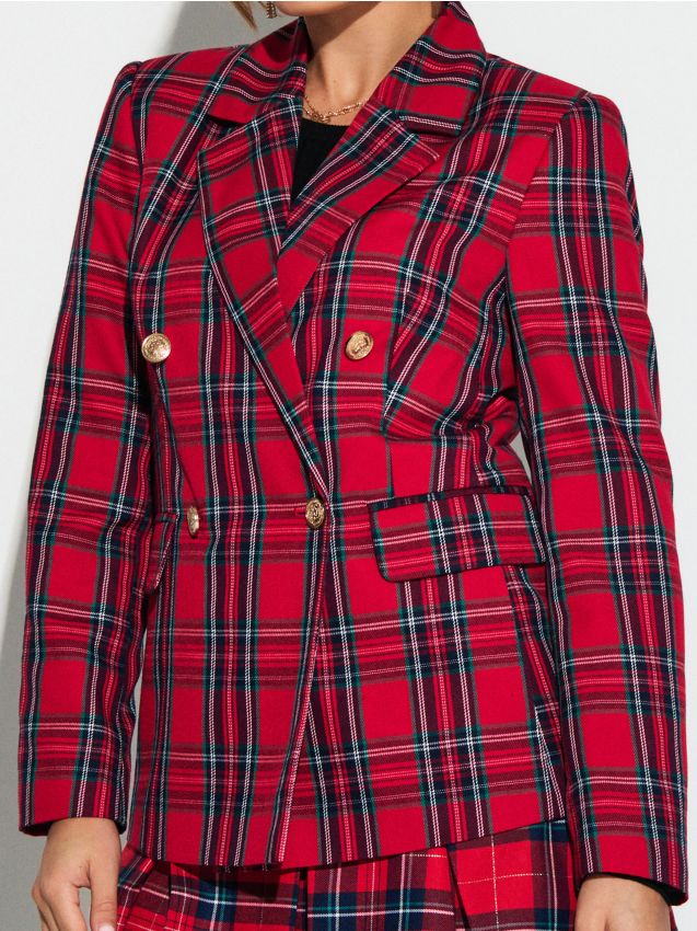 Sinsay - Sacou în carouri - multicolor