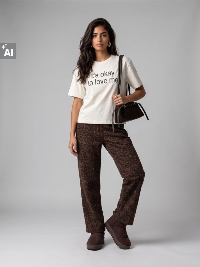 Sinsay - Tricou din bumbac cu inscripție - crem