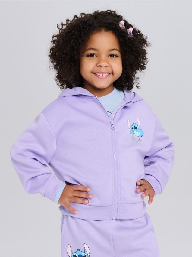 Sinsay - Hanorac sport din spumă subțire Stitch - lavand