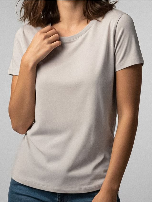 Sinsay - Tricou uni din bumbac cu mânecă scurtă - gri deschis