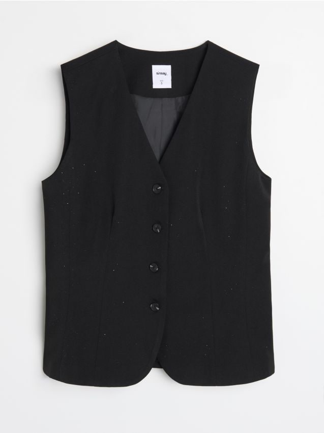 Sinsay - Vestă clasică - negru