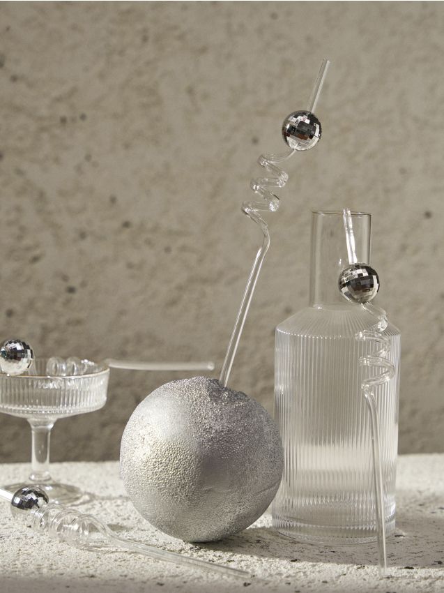 Sinsay - Sada párty slamiek 4 pack - strieborná