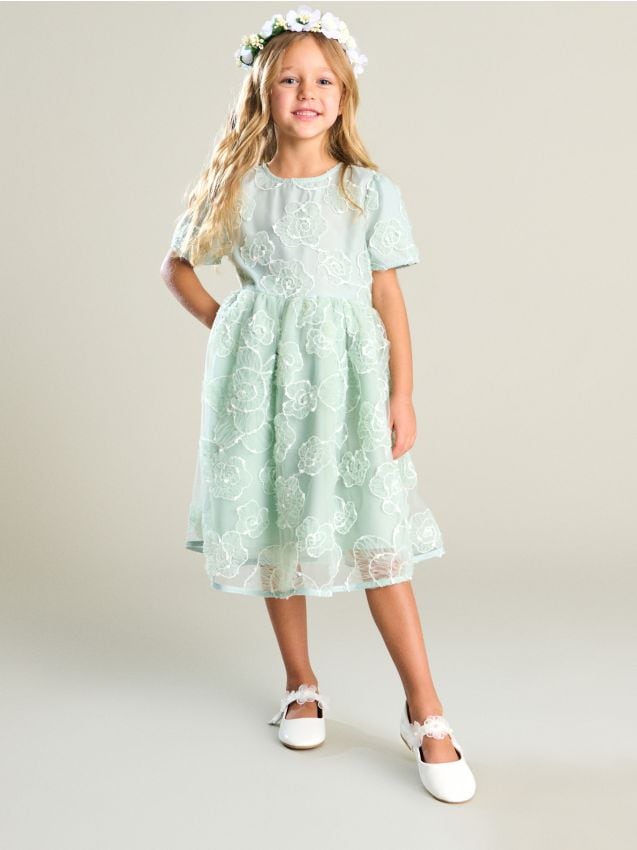 Sinsay - Balerini lăcuiți cu flori 3D - alb