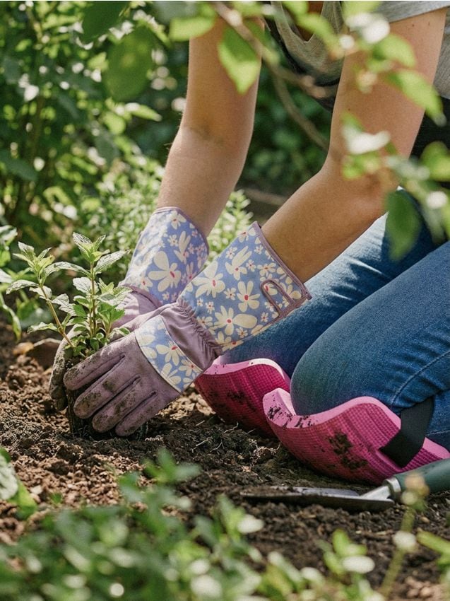 Sinsay - Mănuși de grădinărit cu model floral - multicolor