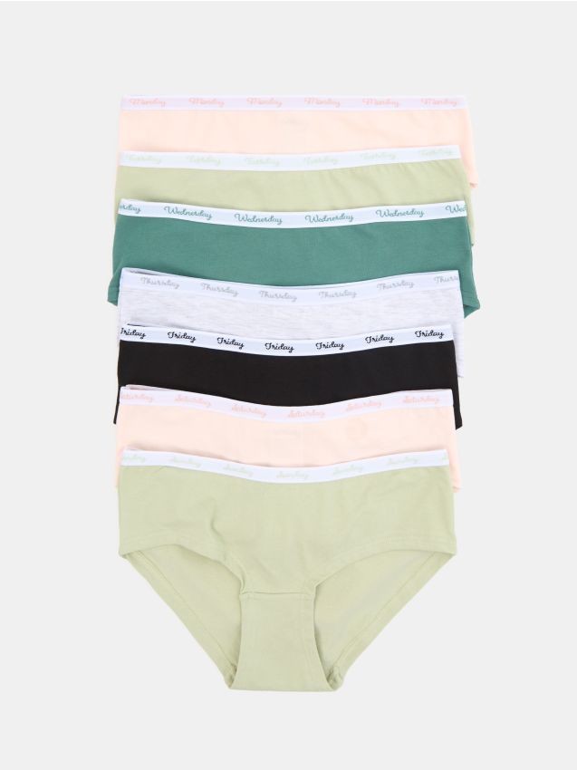 Sinsay - Majtki hipster 7 pack - wielobarwny