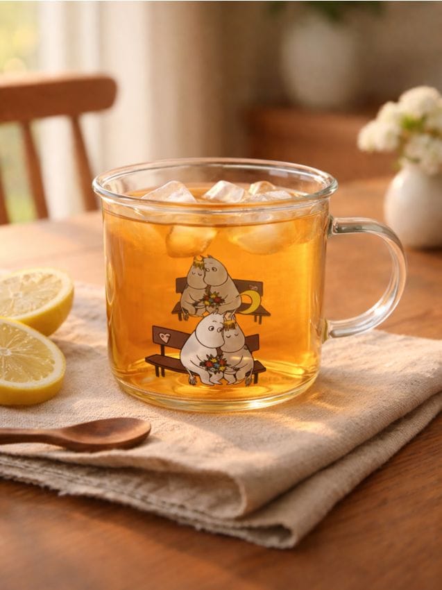 Sinsay - Cană de sticlă cu mâner The Moomins - multicolor