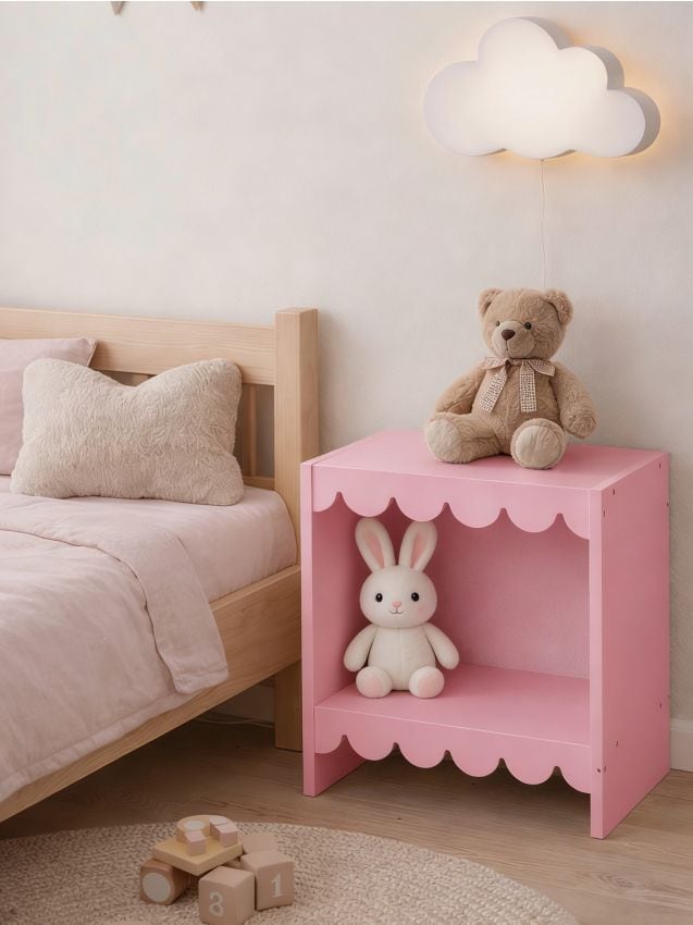 Sinsay - Raft cu finisaj ondulat - roz-pastel